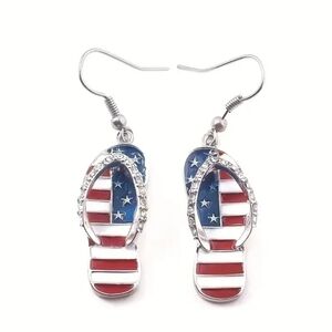 Patriotic Flip Flop Earrings